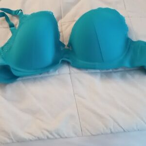 BRAND NEW aqua blue lightly padded bra with wire